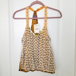 Free People Boho Racerback Halter Tank